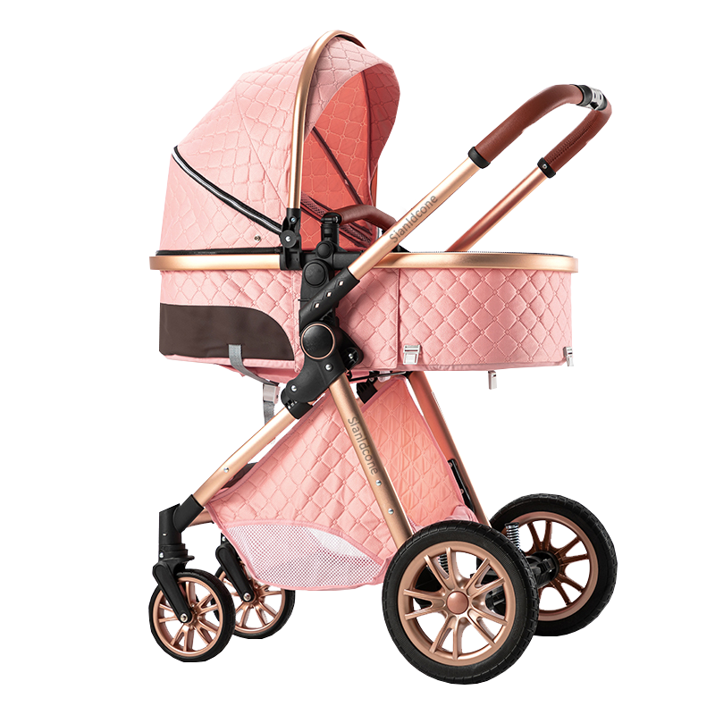 Sianldcone Adjustable Canopy Stroller-pink