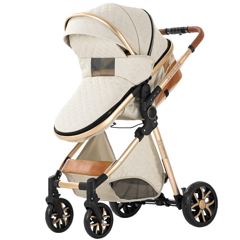 Sianldcone Adjustable Canopy Stroller-white