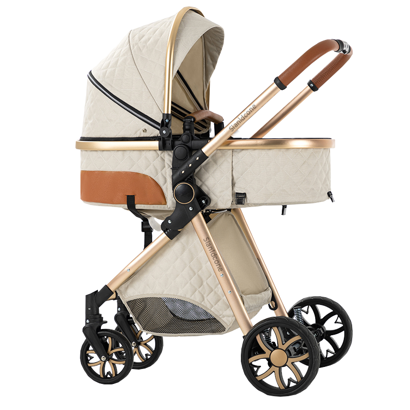 Sianldcone Adjustable Canopy Stroller-white
