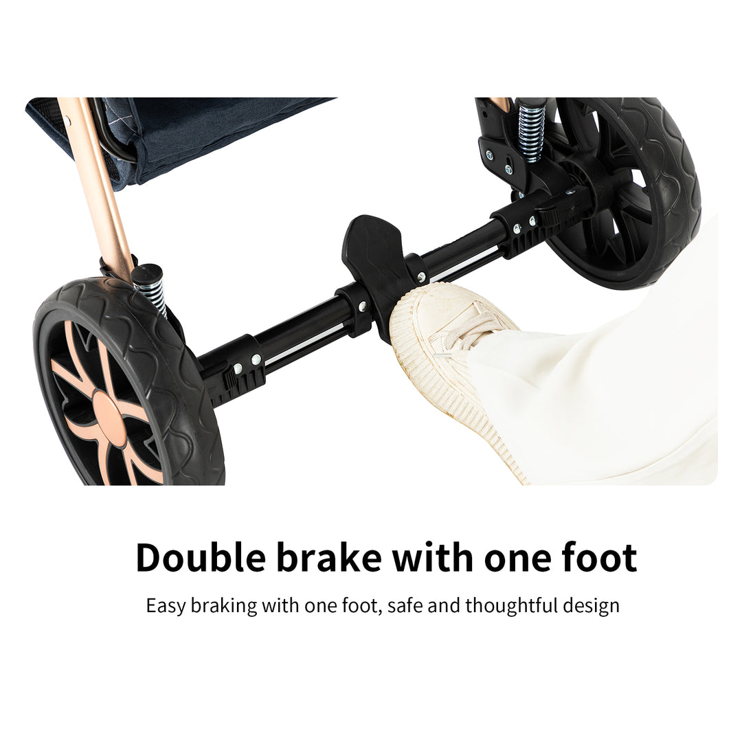 Double brake with one foot