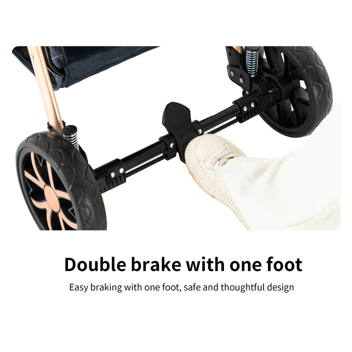 Double brake with one foot