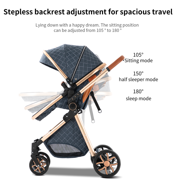 stepless backrest adjustment for spacious travel