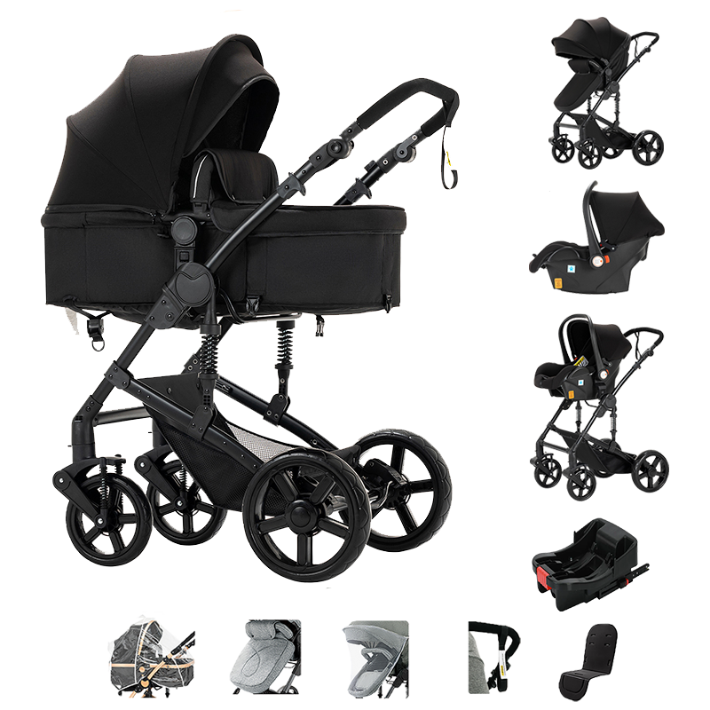 Travel System Baby Stroller Black