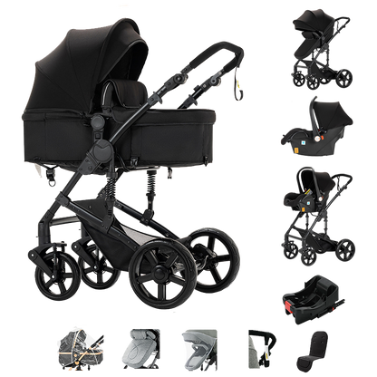 Travel System Baby Stroller Black