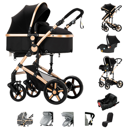 Travel System Baby Stroller Blackgold