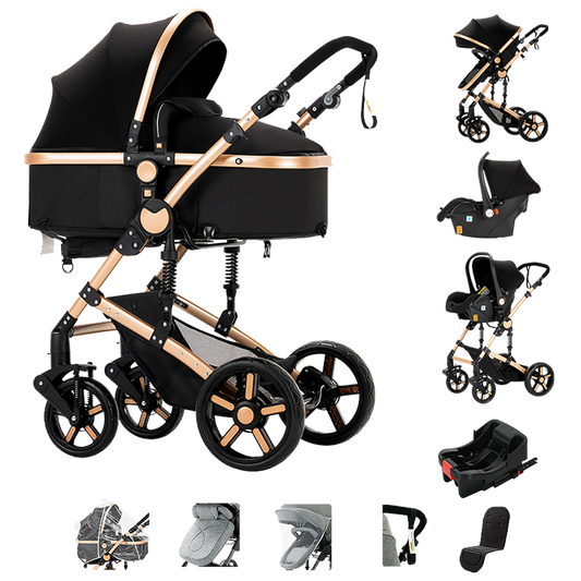 Travel System Baby Stroller Blackgold