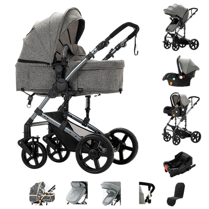 Travel System Baby Stroller Grey