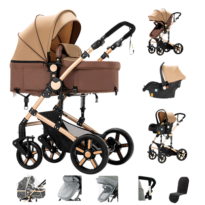 Travel System Baby Stroller Khaki