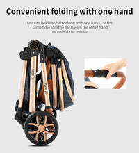 baby stroller is convenient folding with one hand