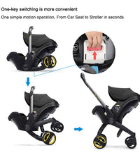 4 In 1 Baby Stroller Car Seat Combo is one key folding