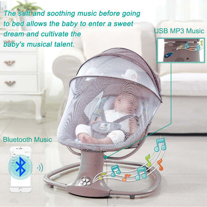 Smart Electric Baby Swing Rocker Chair Multifunctional Adjustable Infant Reclining Cradle