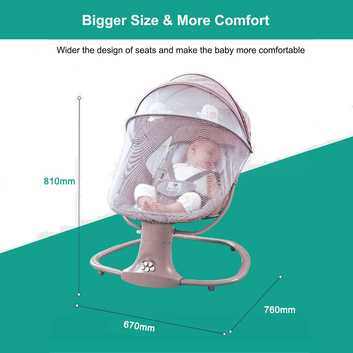 Smart Electric Baby Swing Rocker Chair Multifunctional Adjustable Infant Reclining Cradle