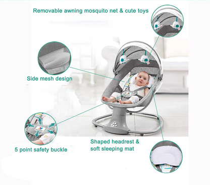 MagicZC® Electric Adjustable Infant Reclining Cradle