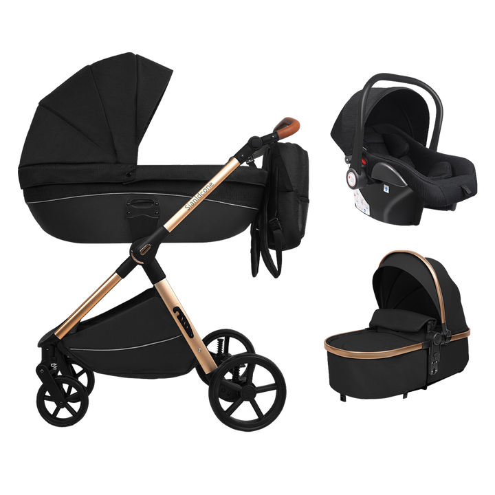 Carrycot 3-in-1 Baby Stroller with Bassinets