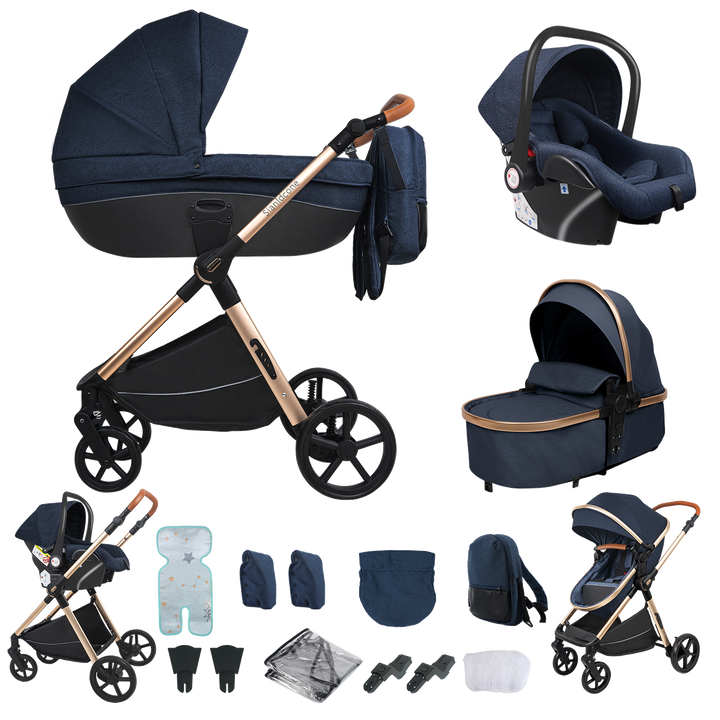 Carrycot 3-in-1 Baby Stroller with Bassinets