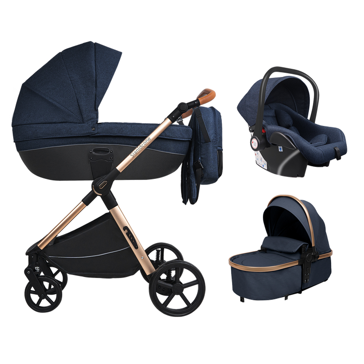 Carrycot 3-in-1 Baby Stroller with Bassinets
