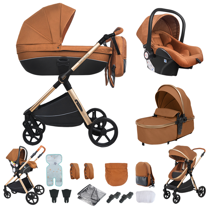 Carrycot 3-in-1 Baby Stroller with Bassinets