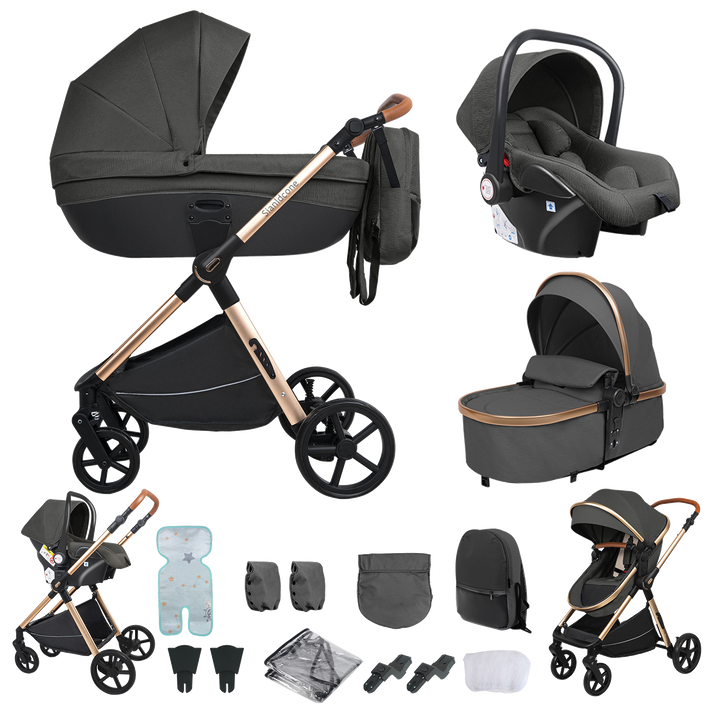 Carrycot 3-in-1 Baby Stroller with Bassinets