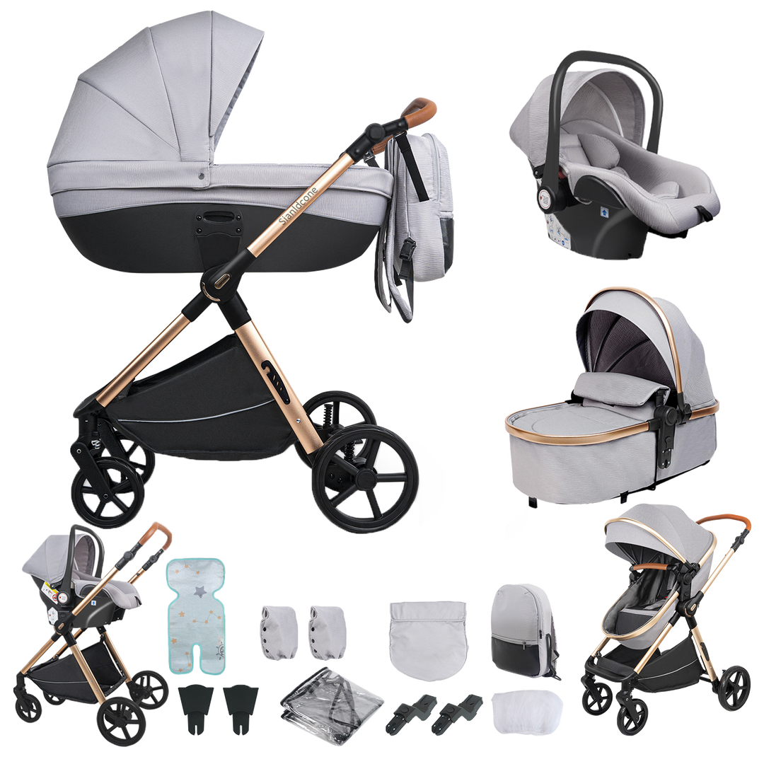 Carrycot 3-in-1 Baby Stroller with Bassinets