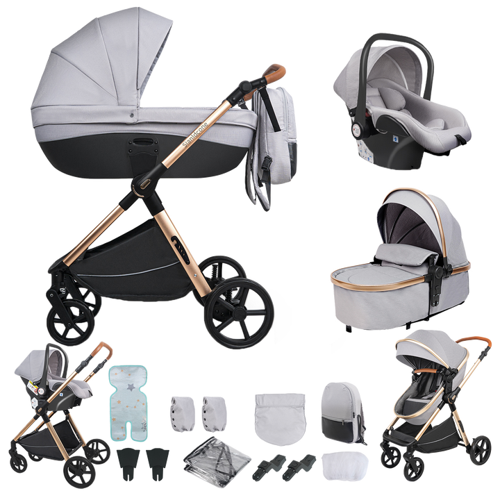 Carrycot 3-in-1 Baby Stroller with Bassinets