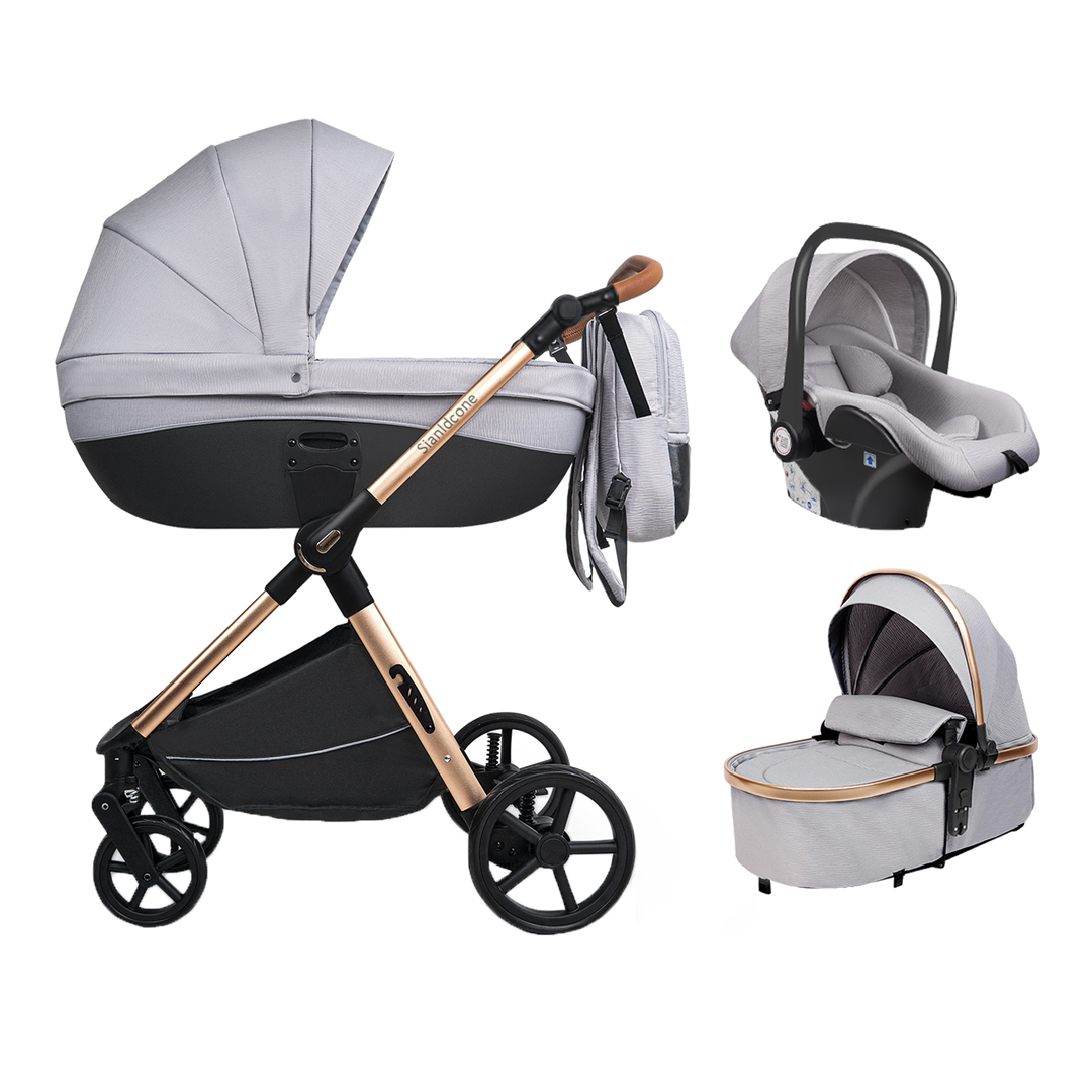 Carrycot 3-in-1 Baby Stroller with Bassinets
