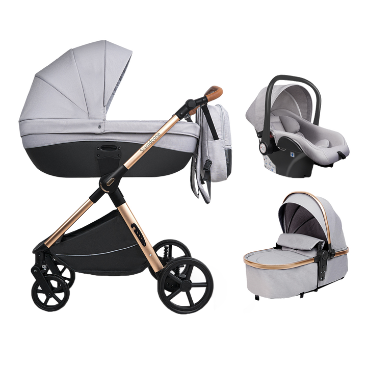 Carrycot 3-in-1 Baby Stroller with Bassinets