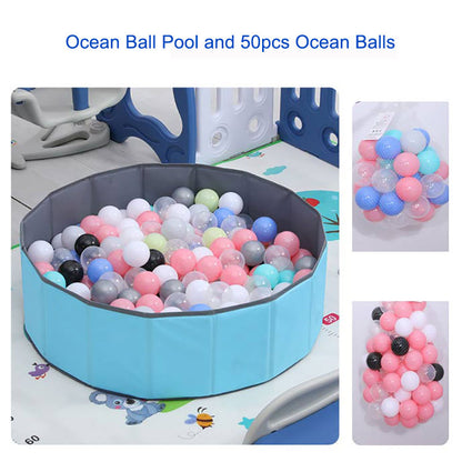 baby playpen with ocean ball pool and 50pcs ocean balls