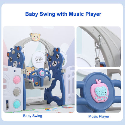 Baby playpen with swing set