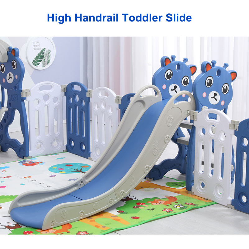 Baby playpen with toddler slide