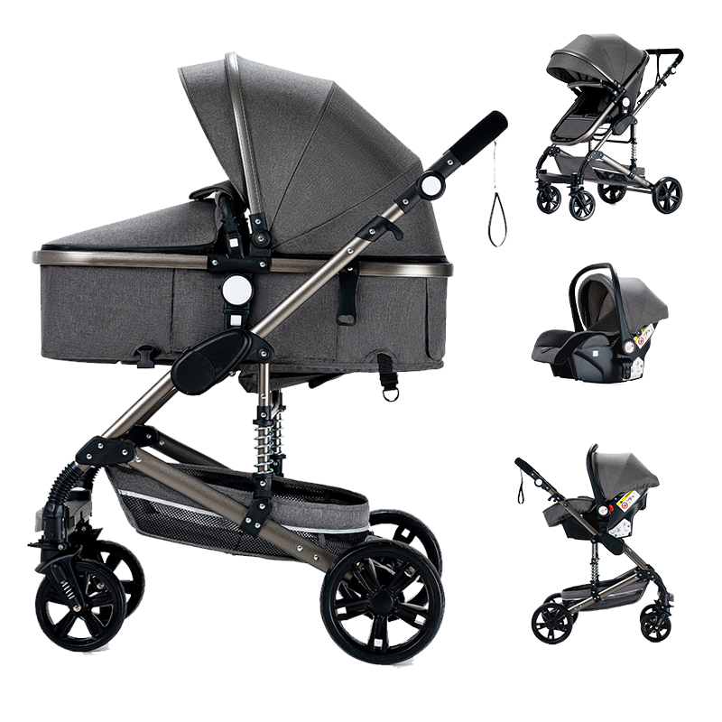 magiczc 3 in 1 baby stroller grey