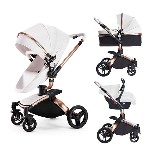 Baby Stroller with 360-Degree Rotation