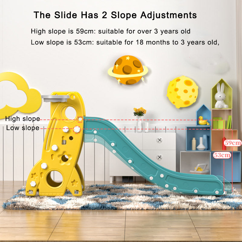 Kids Slide and Swing Baby Plastic Long Slide Indoor Outdoor Toddler Climber Baby Playground Activity Center