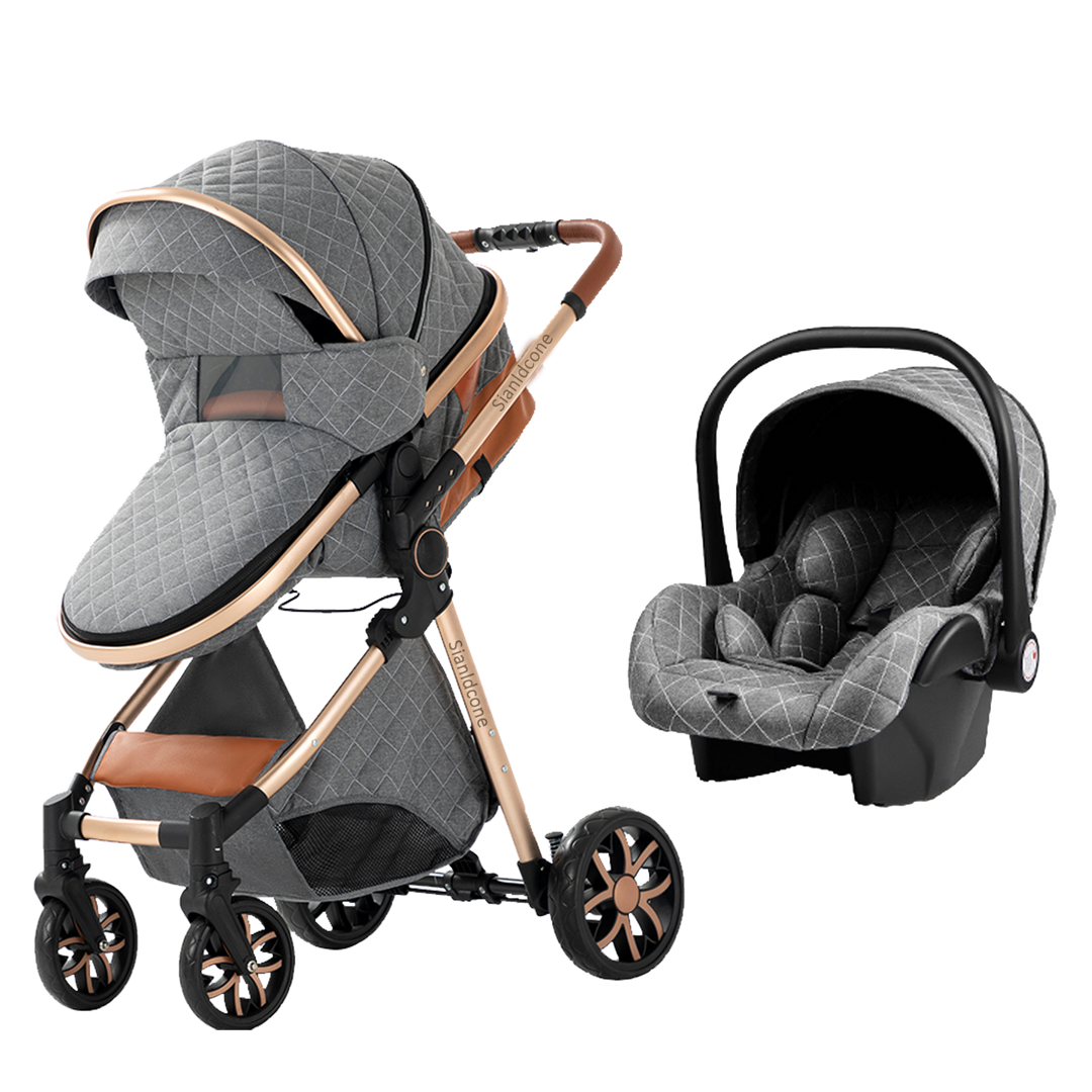 sianldcone 3 in 1 baby stroller-blue
