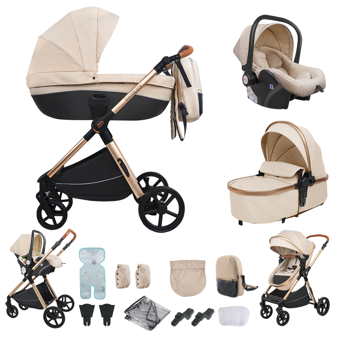 Carrycot 3-in-1 Baby Stroller with Bassinets